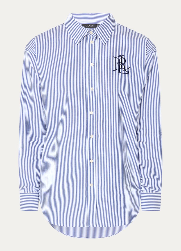 Ralph Lauren blouse with stripe print and logo embroidery