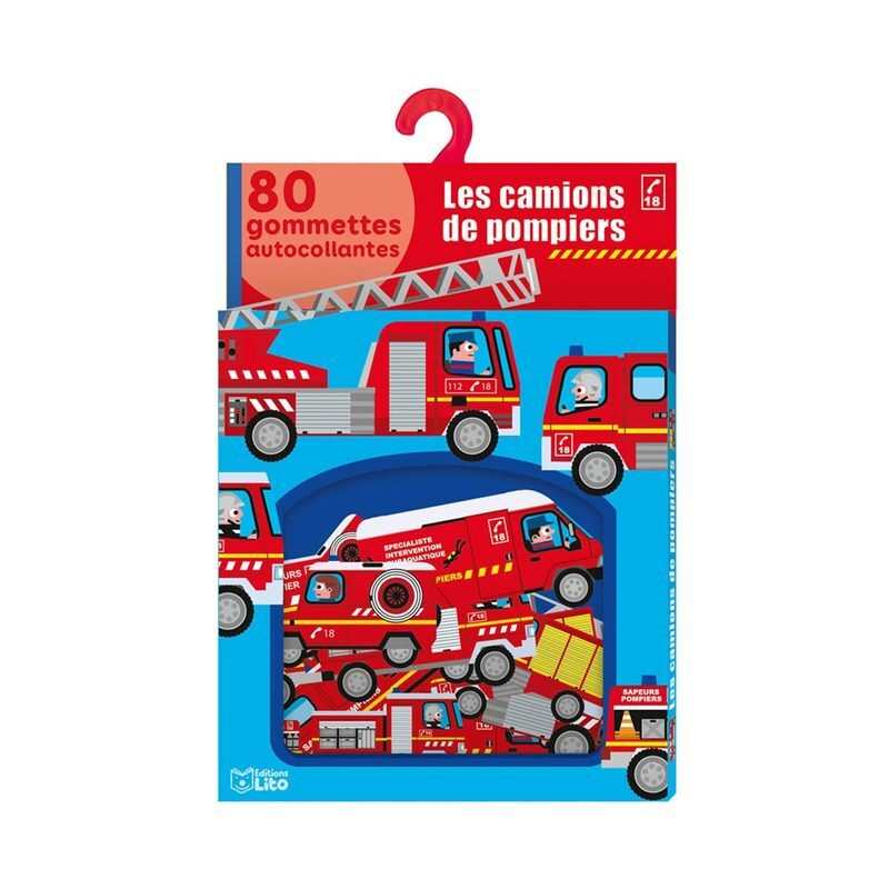 80 gommettes les camions de pompiers - Lito