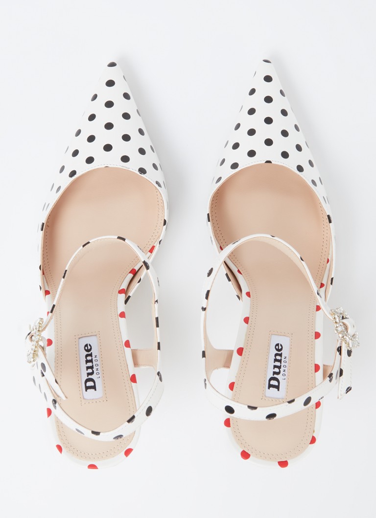 Dune London Catwalk sandalette with polka dot print