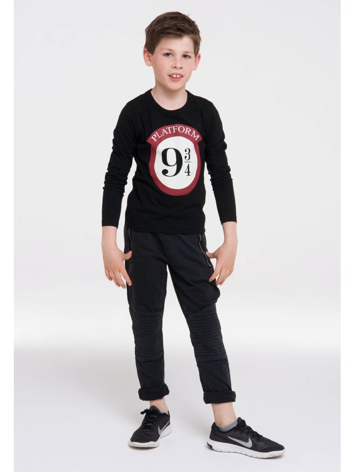 Logoshirt Kinder-Langarmshirt Harry Potter in schwarz günstig kaufen