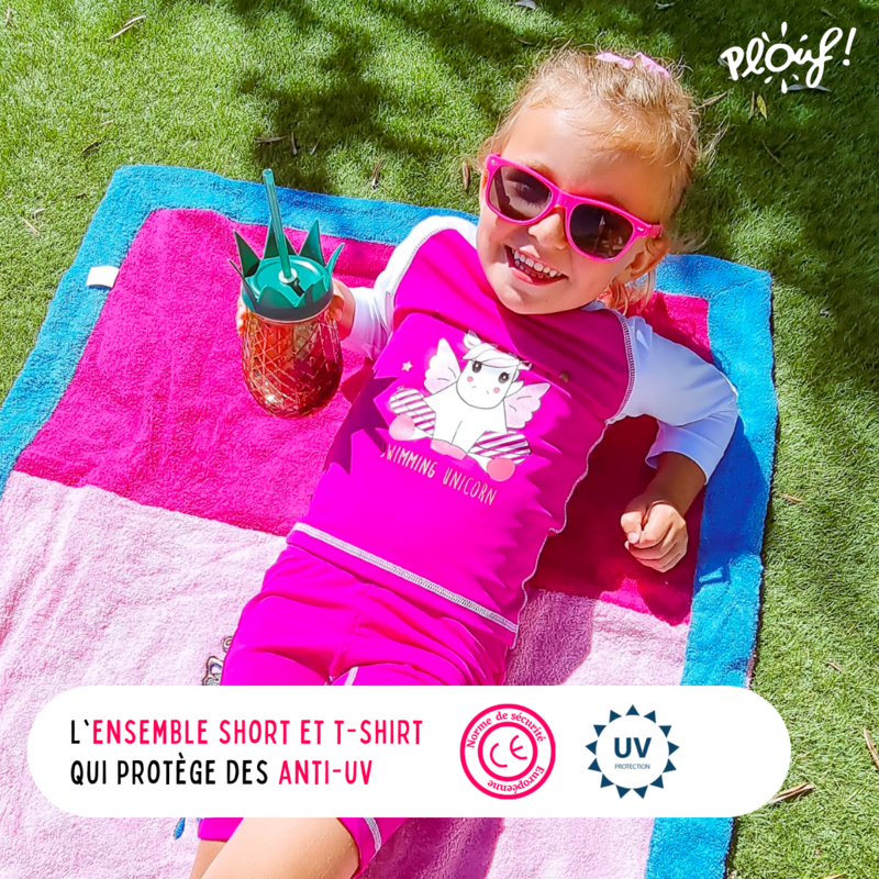 Ensemble enfant Anti-UV : Licorne Violet