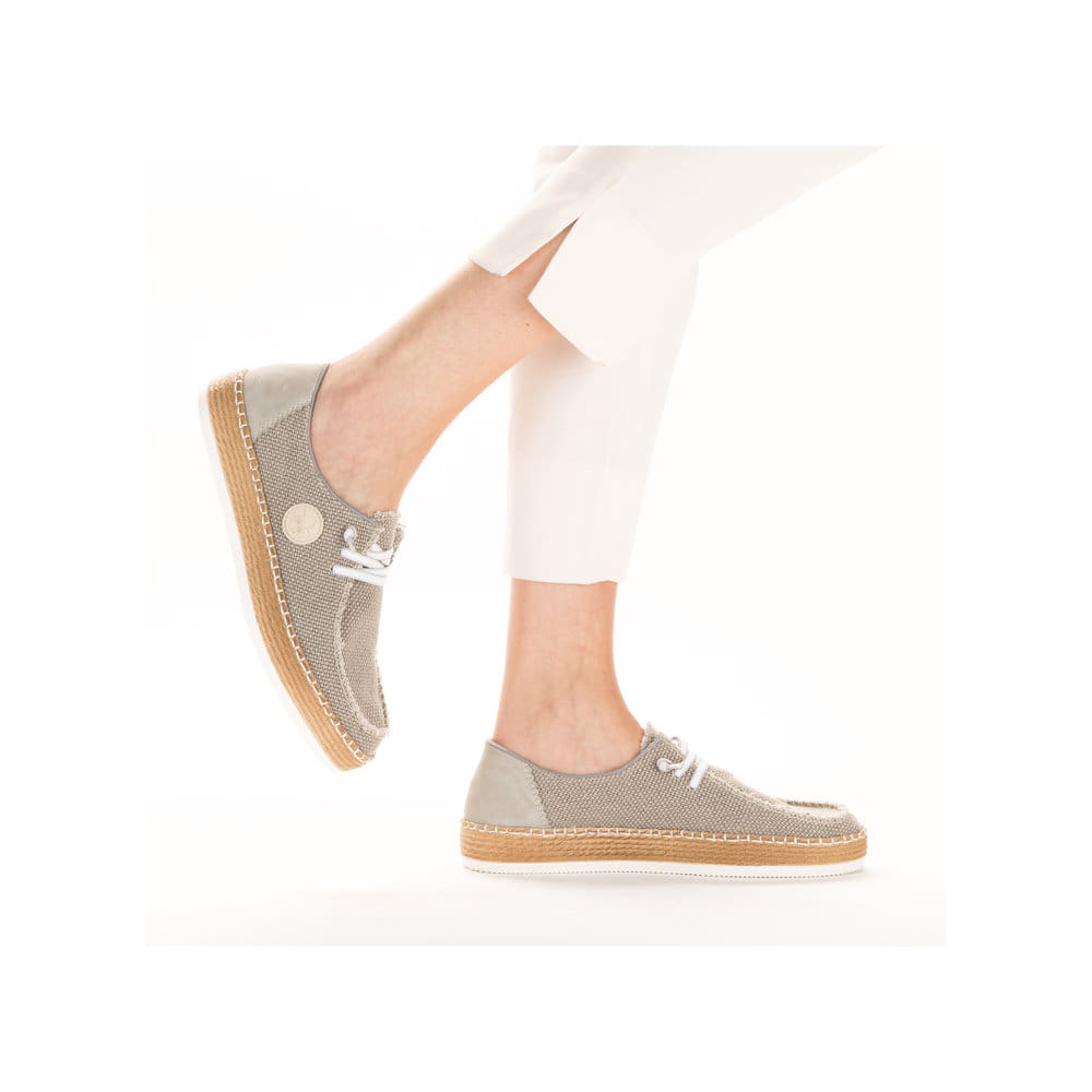 Rieker Damen Slipper stahlbrau