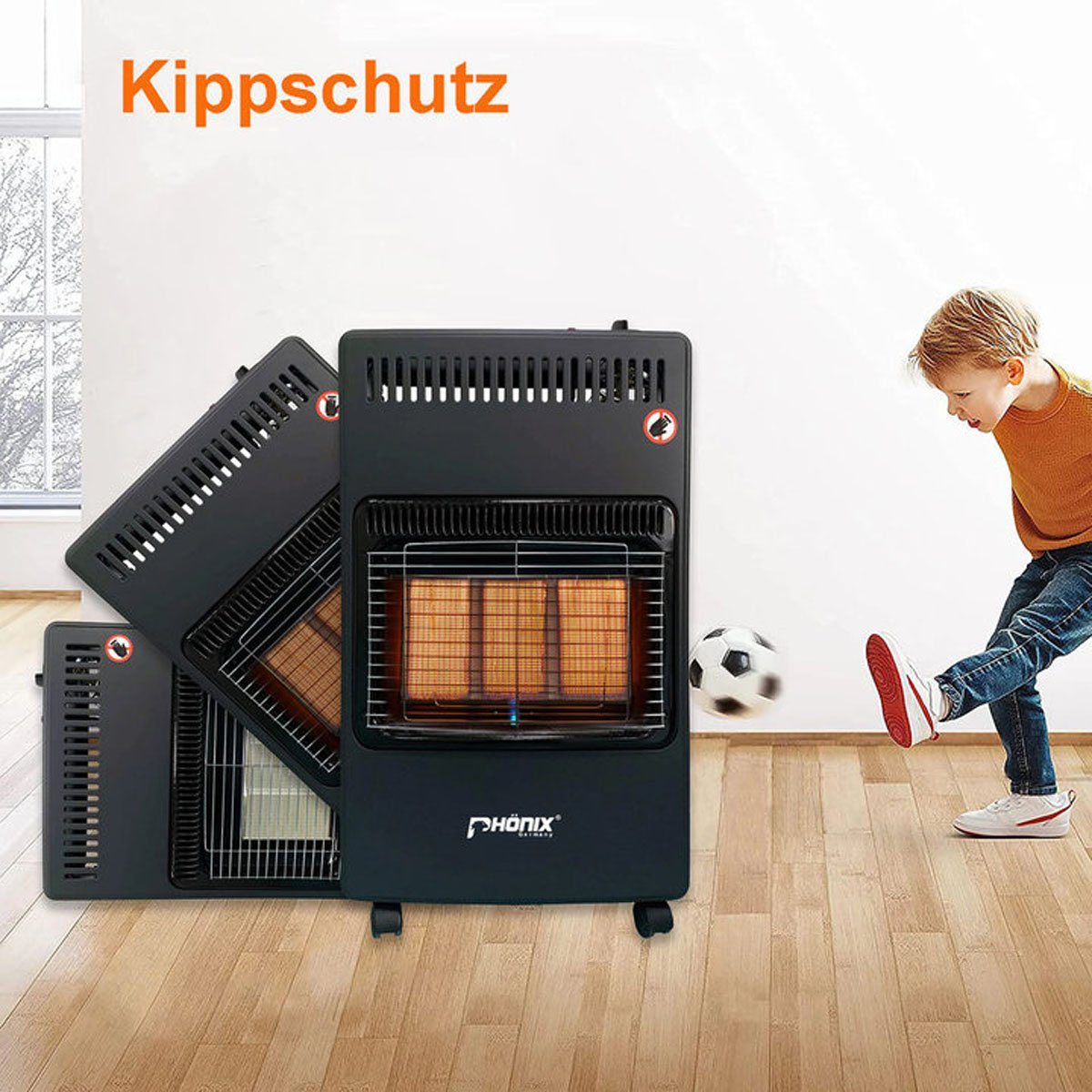 Phönix Germany Heizgerät MH-01F, Keramik Gasheizung Zeltheizung Katalytofen 4,2KW