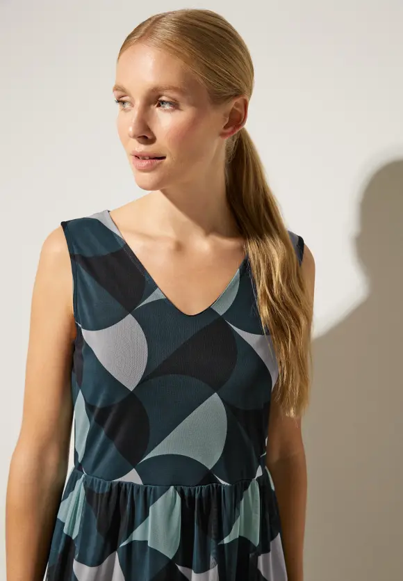 Street One Print Mesh Midikleid
