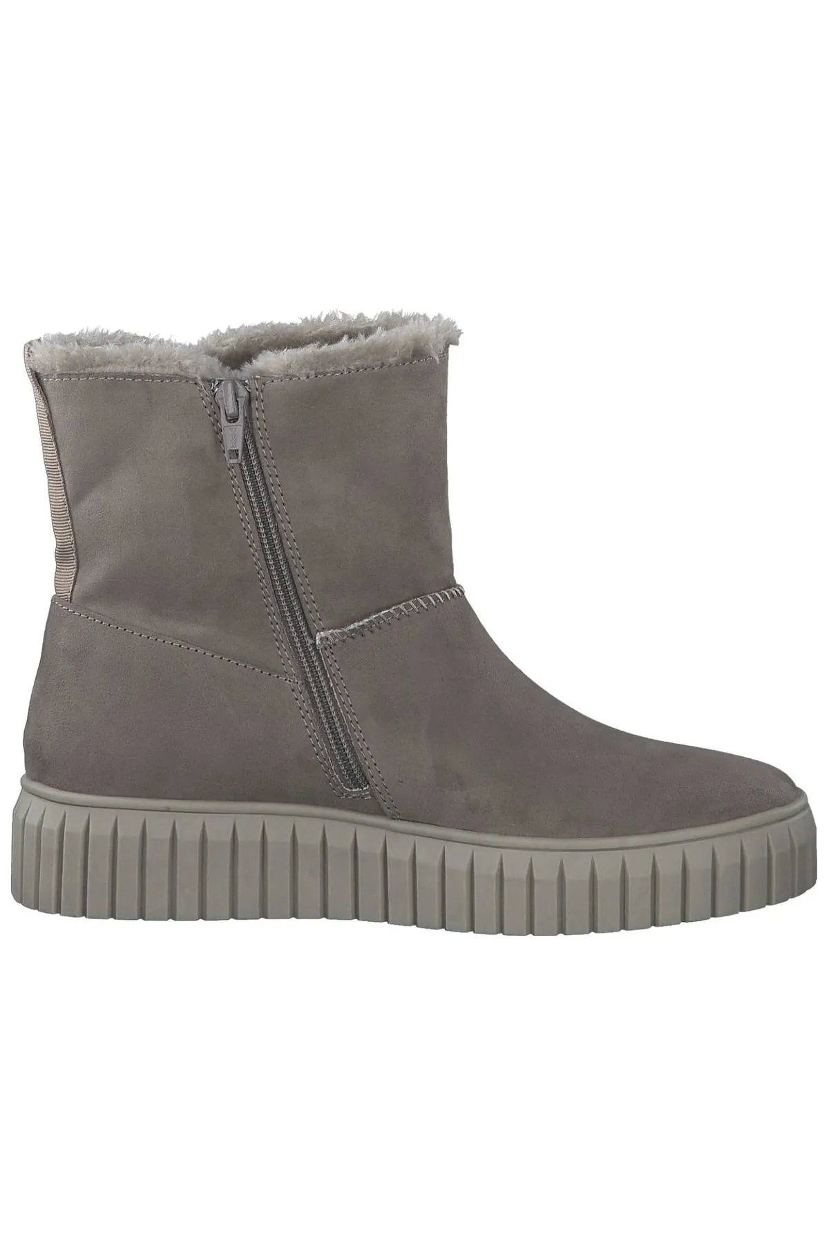 s.Oliver  Stiefelette - Beige - Flacher Absatz
