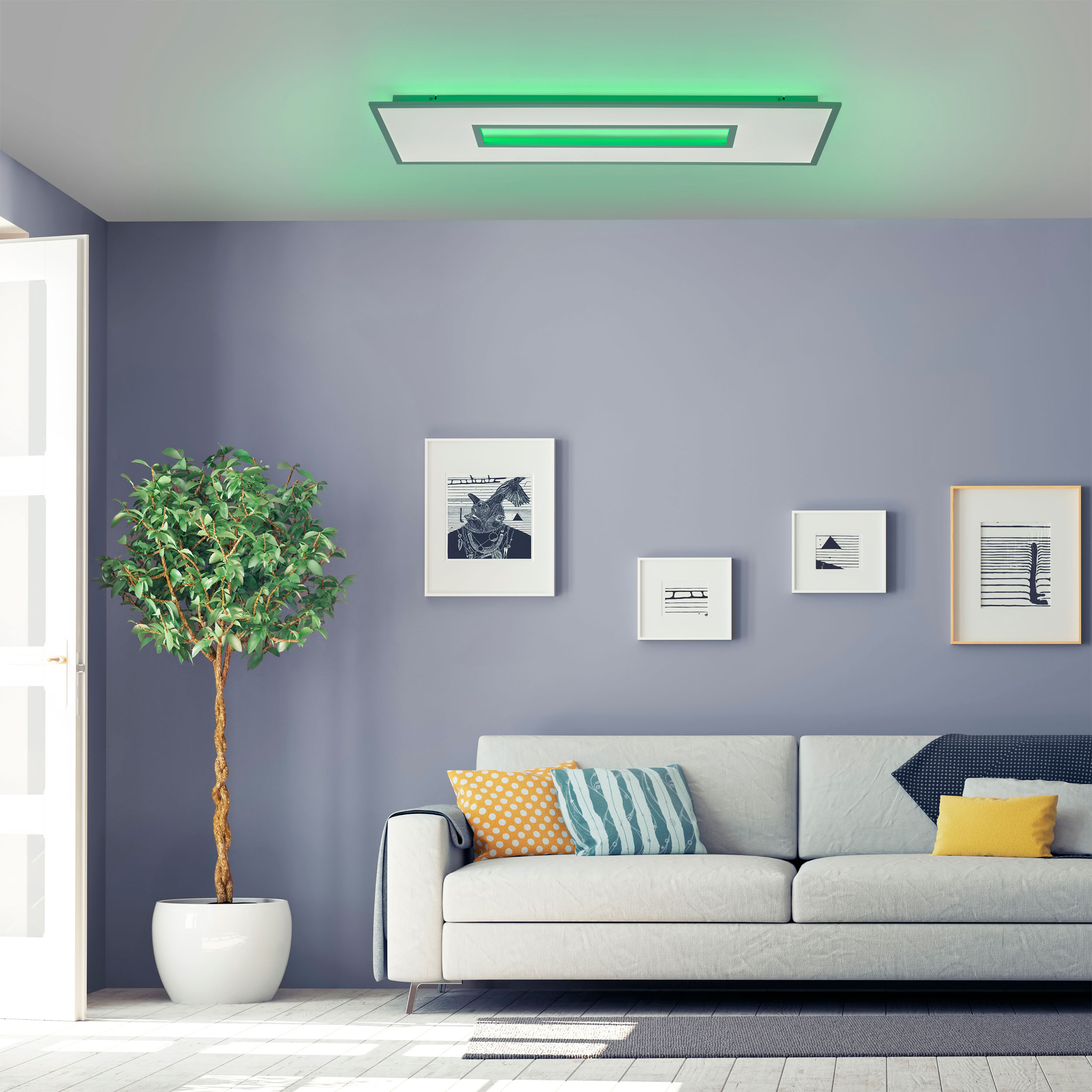 JUST LIGHT.LED-Deckenleuchte 2flg