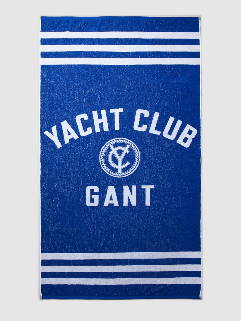 Handtuch mit Label-Detail in blau