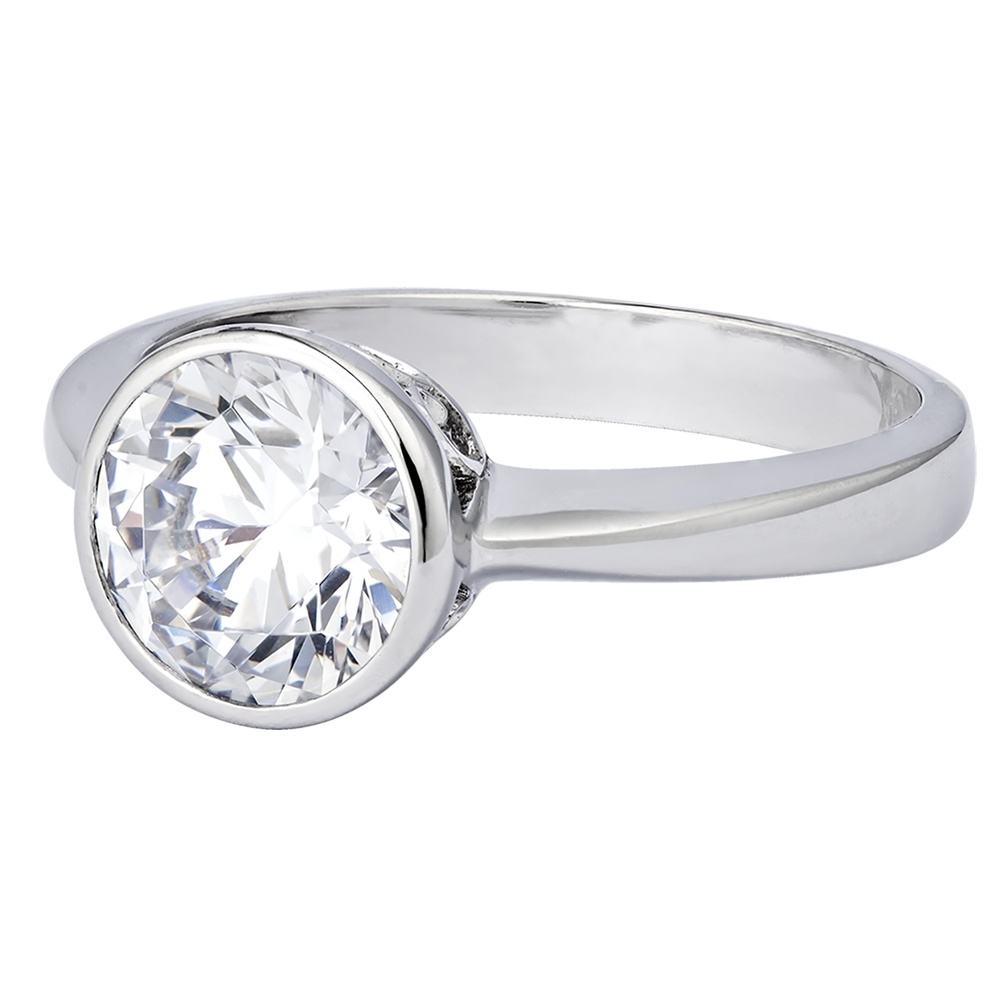 Pippa&Jean Bague tendance Laiton Oxyde de zirconium (CZ) en Argent Bague