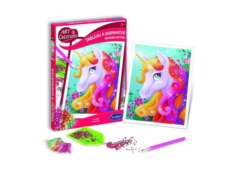 Tableau à diamanter Licorne