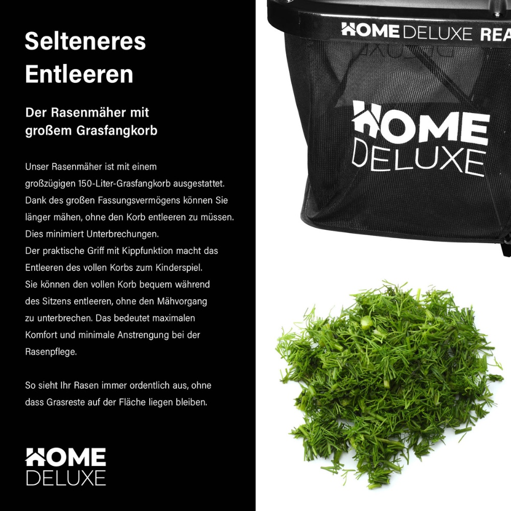 Home Deluxe Aufsitzrasenmäher REAPER - Schwarz