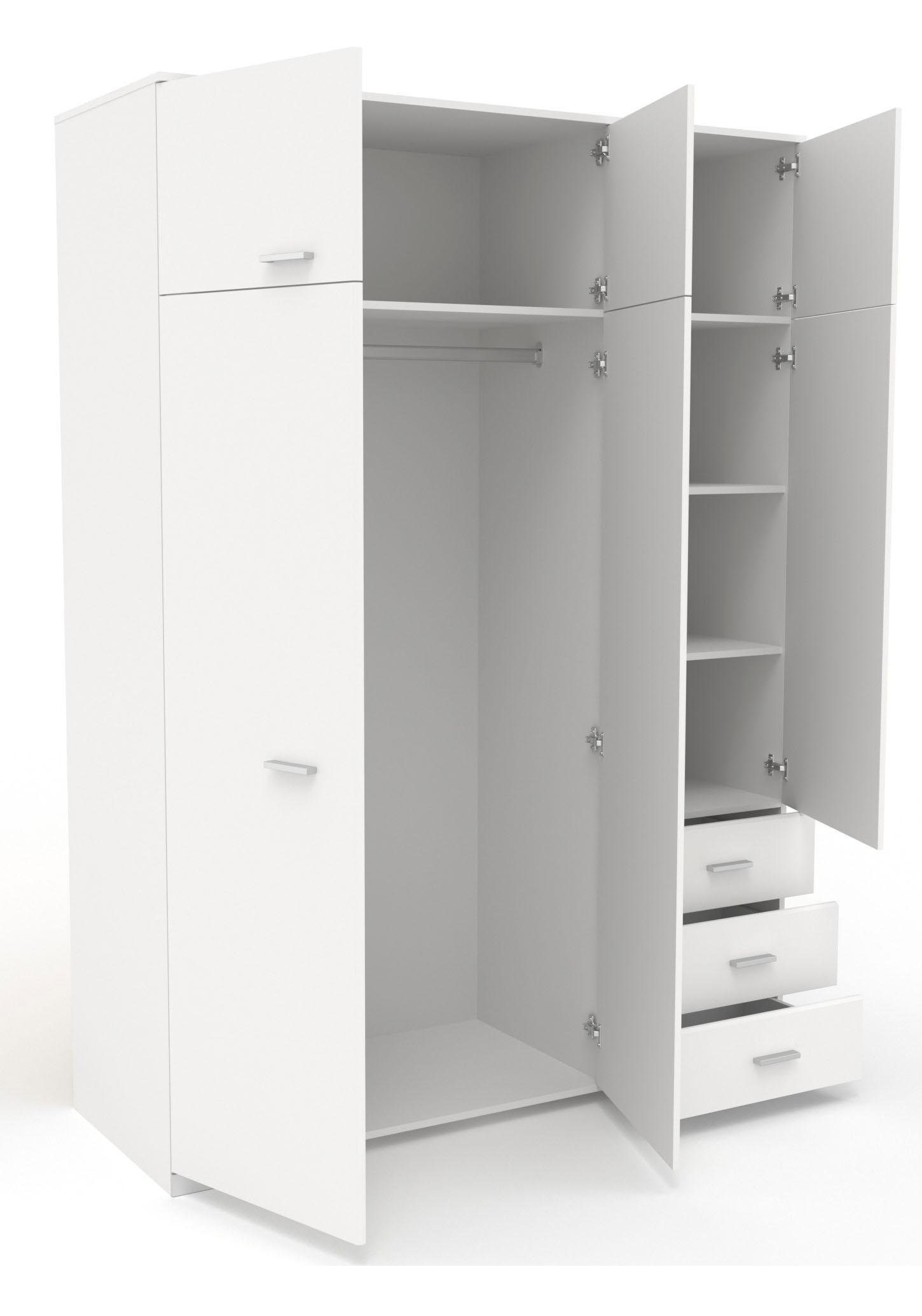 Parisot Jugendzimmer-Set Galaxy, (Set, 4-St., Kleiderschrank, Bett, Nachttisch und Schreibtisch)