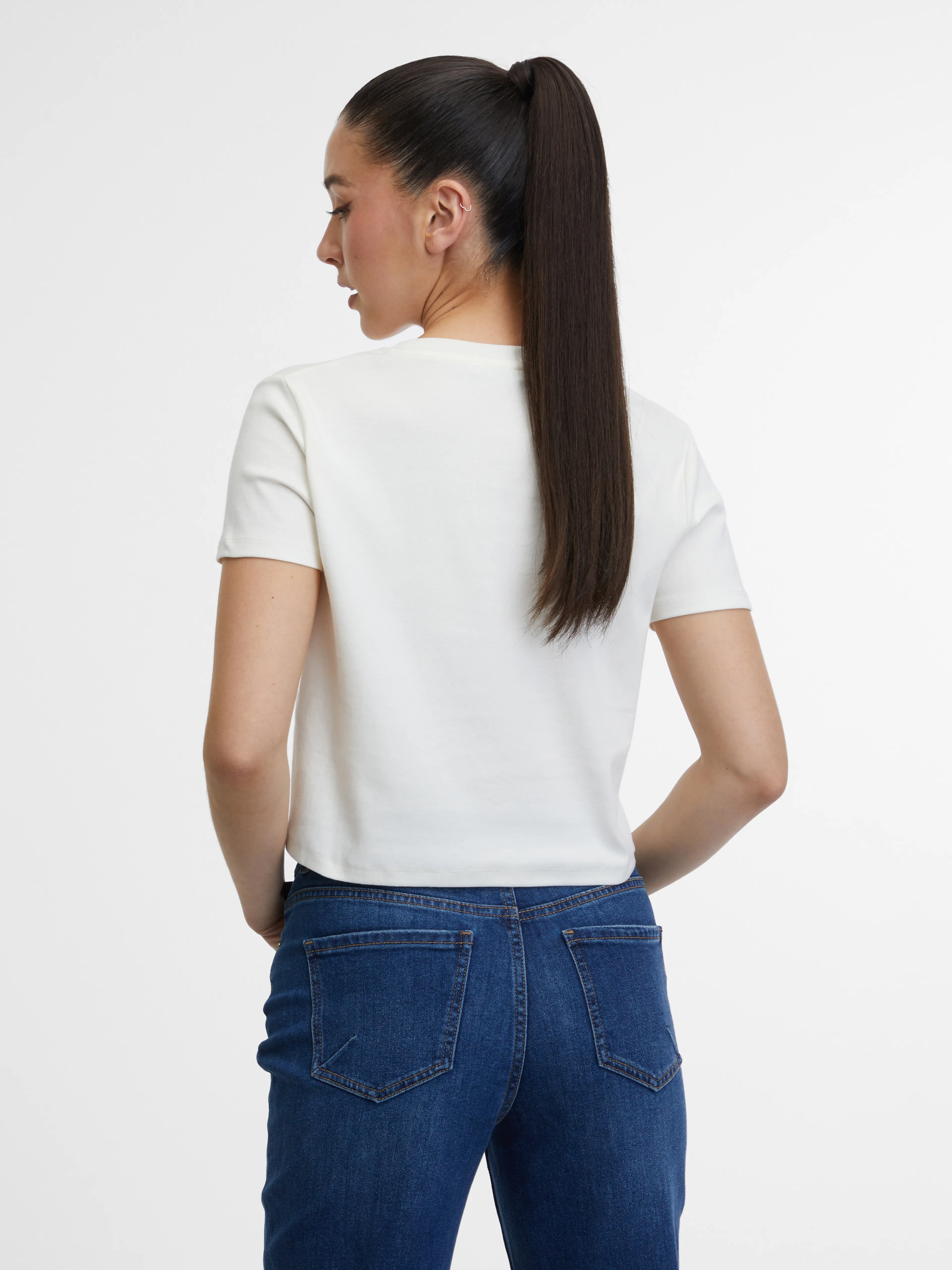 Cremefarbenes Damen-T-Shirt ORSAY