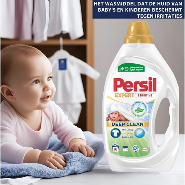 Persil Expert Sensitive folyékony mosószer 810ml, 18 mosáshoz