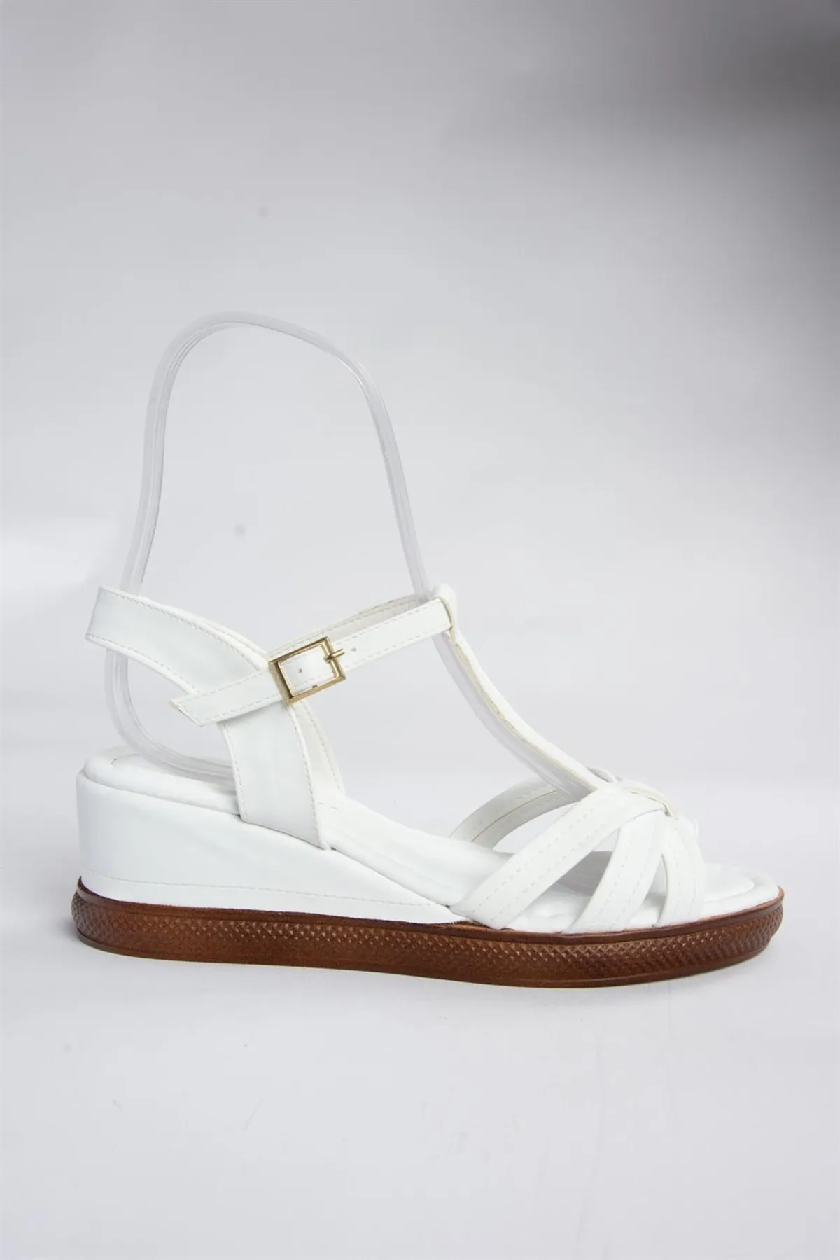 Fox Shoes  Weiße Damenschuhe mit Keilabsatz K674305309