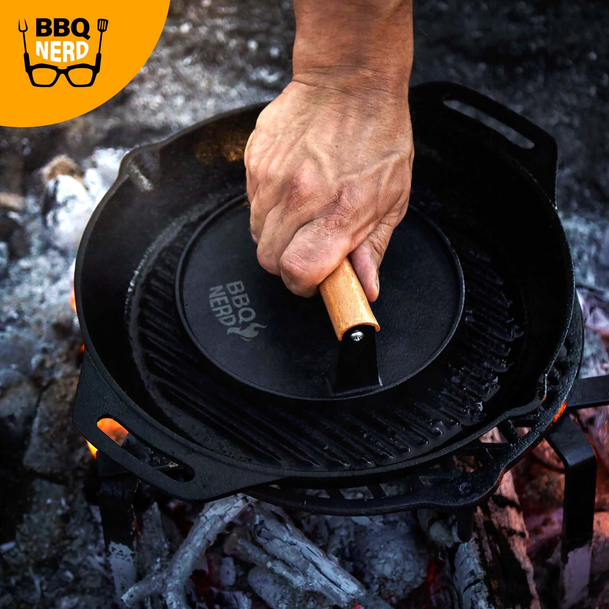 BBQ Nerd Burgerpresse, Fleischbeschwerer Burgereisen Grillpresse Grillgewicht