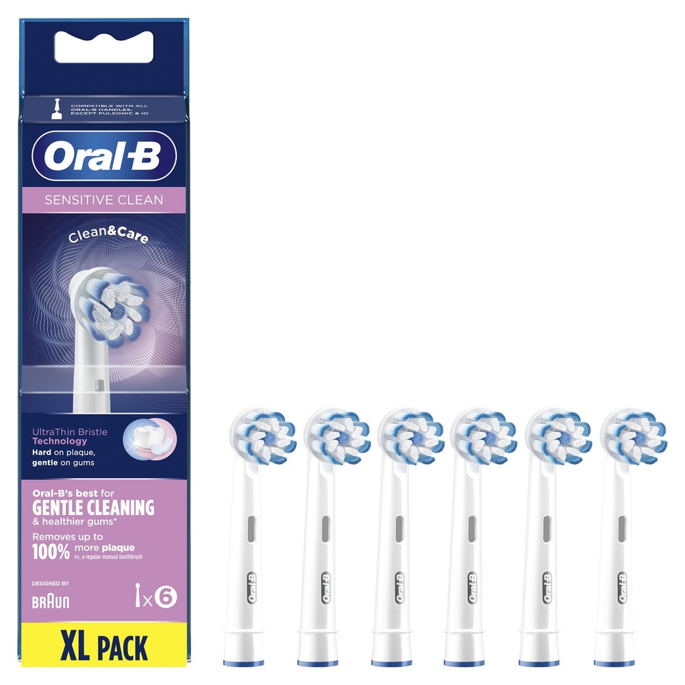 oral-b Oral-B Sensitive Clean Brossette, 6 Brossettes De Rechange