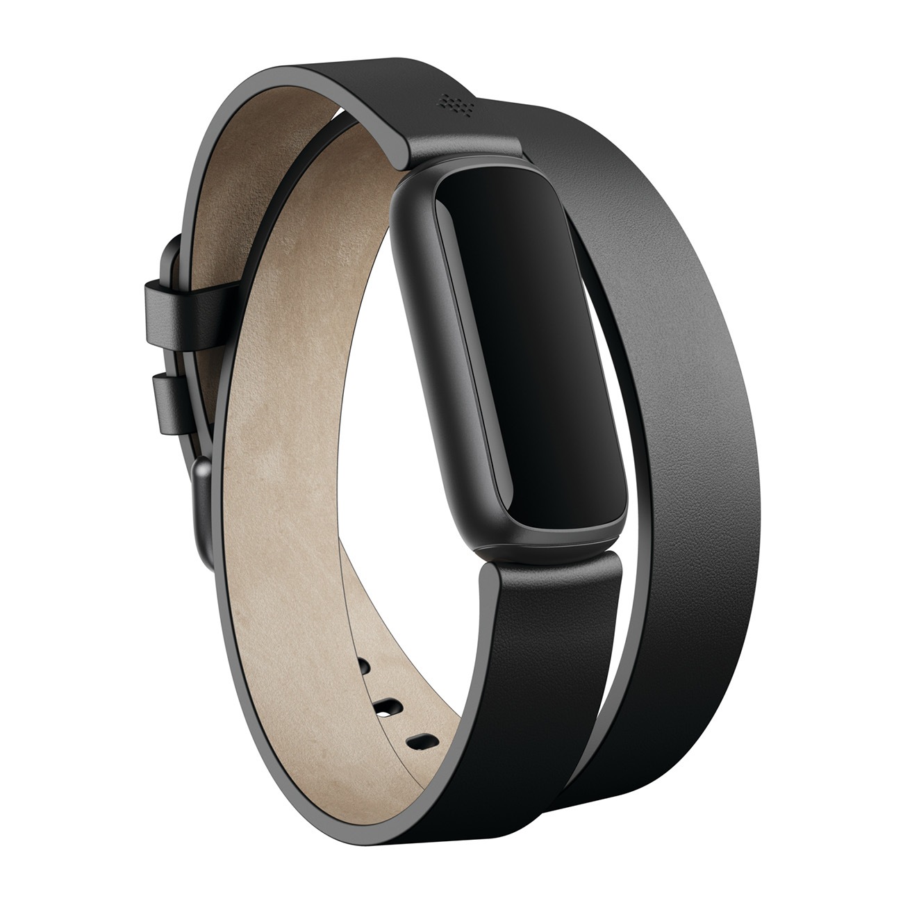 Luxe Horween Leather Double Wrap Black. Armband