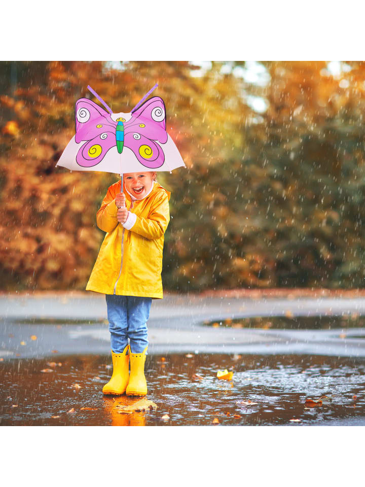 relaxdays Kinderregenschirm Schmetterling in Pink günstig kaufen onesize