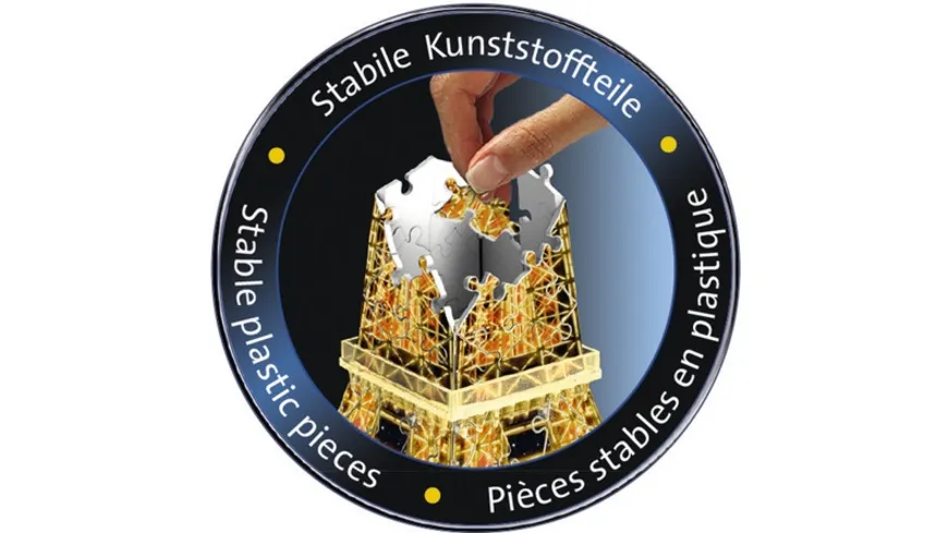 Ravensburger Puzzle - 3D-Puzzle - Eiffelturm bei Nacht, 216 Teile