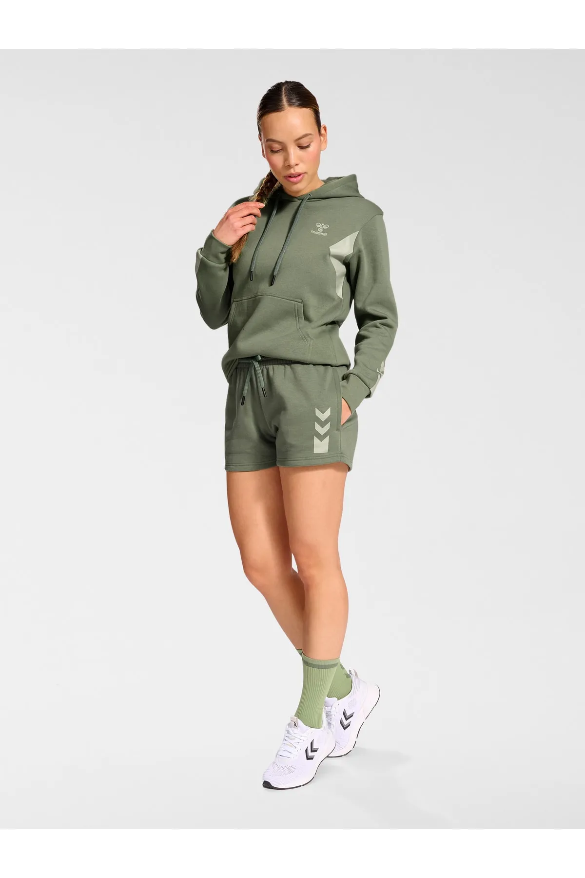 hummel  Kurze Sporthose - Grün - Mittlerer Bund