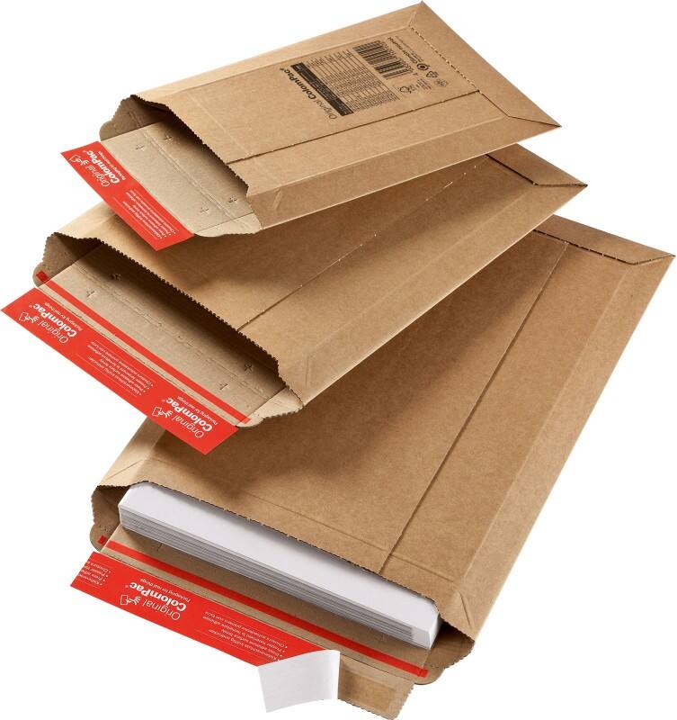 ColomPac Briefumschläge Wellpappe 518 (B) x 353 (T) x 50 (H) mm Braun 20 Stück