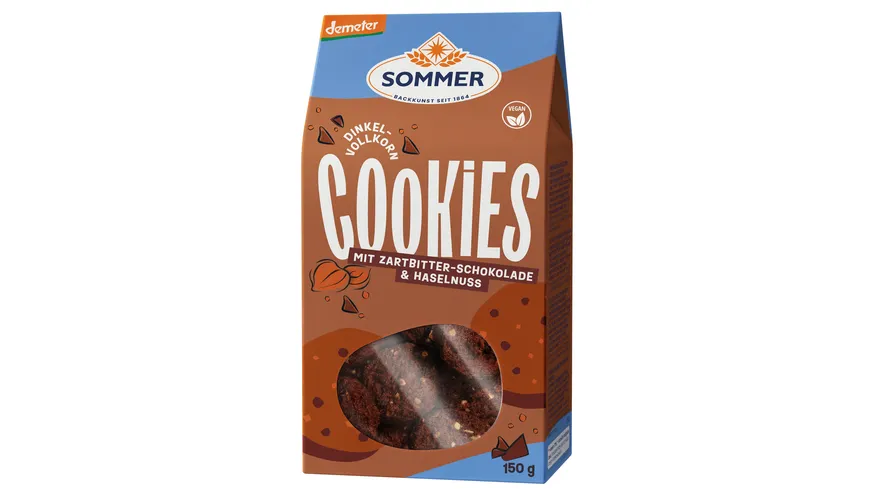 SOMMER Dinkel Schoko-Cookies Vollkorn 150 g