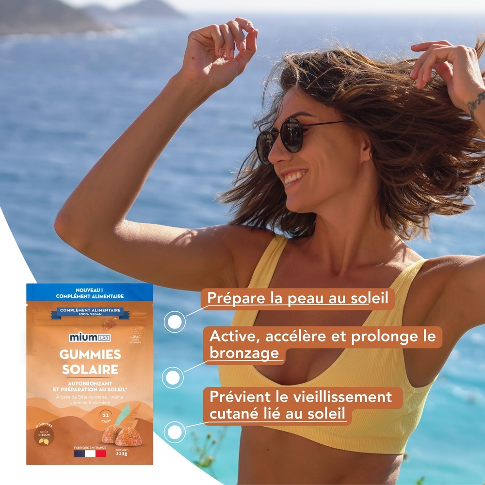 Mium Lab - Ex Les Miraculeux Doypack gummies Solaire sans sucres Compléments alimentaires