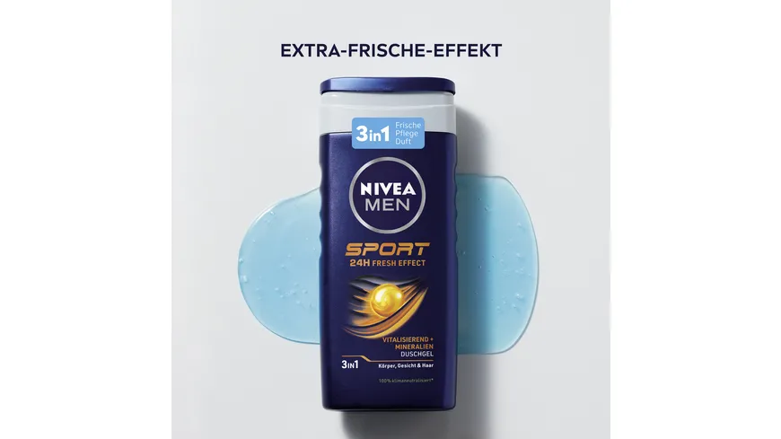 NIVEA MEN Duschgel Sport 24H fresh effect 3 in 1 250 ml