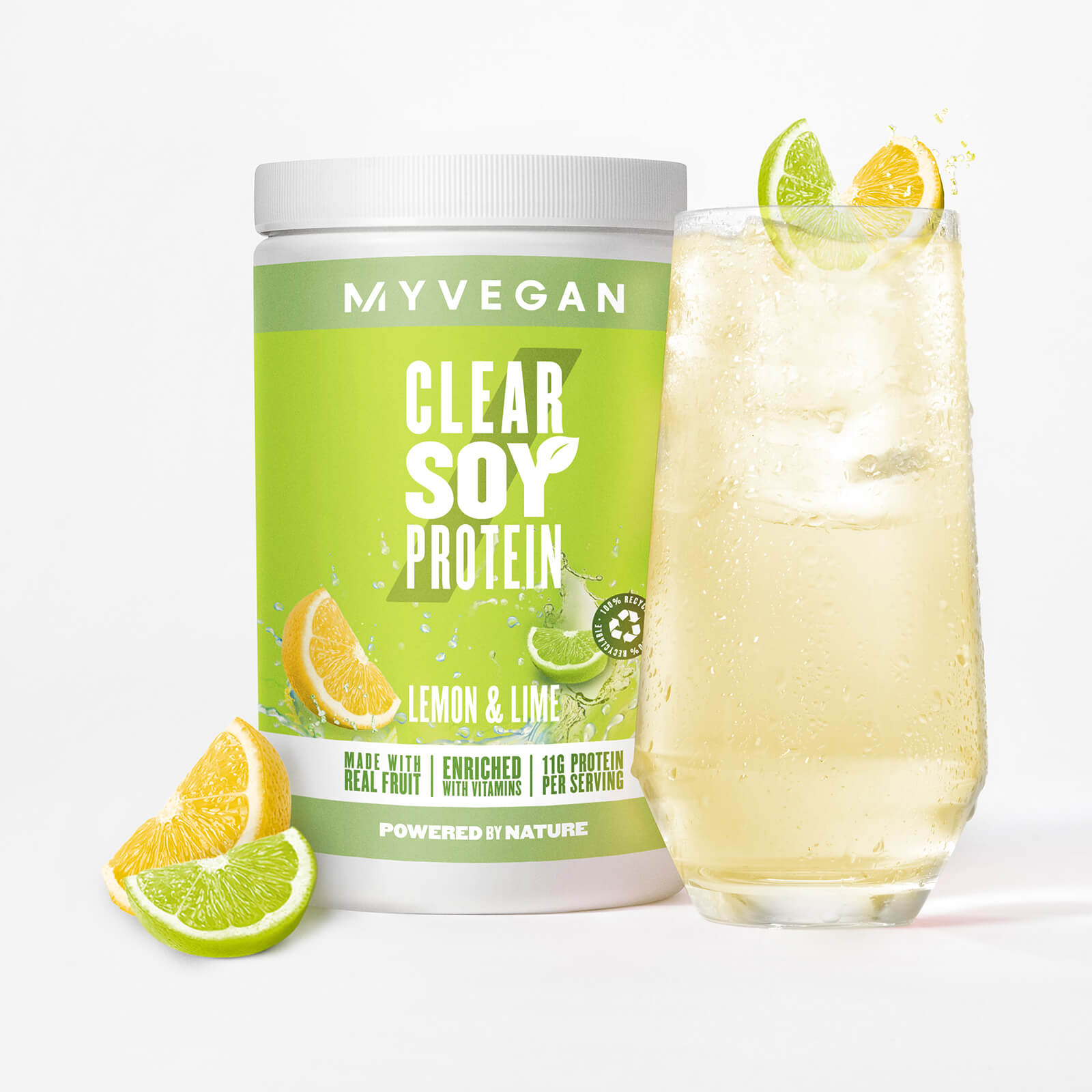 Myvegan, Clear Soy Isolate, Lemon and Lime, 20 Servings