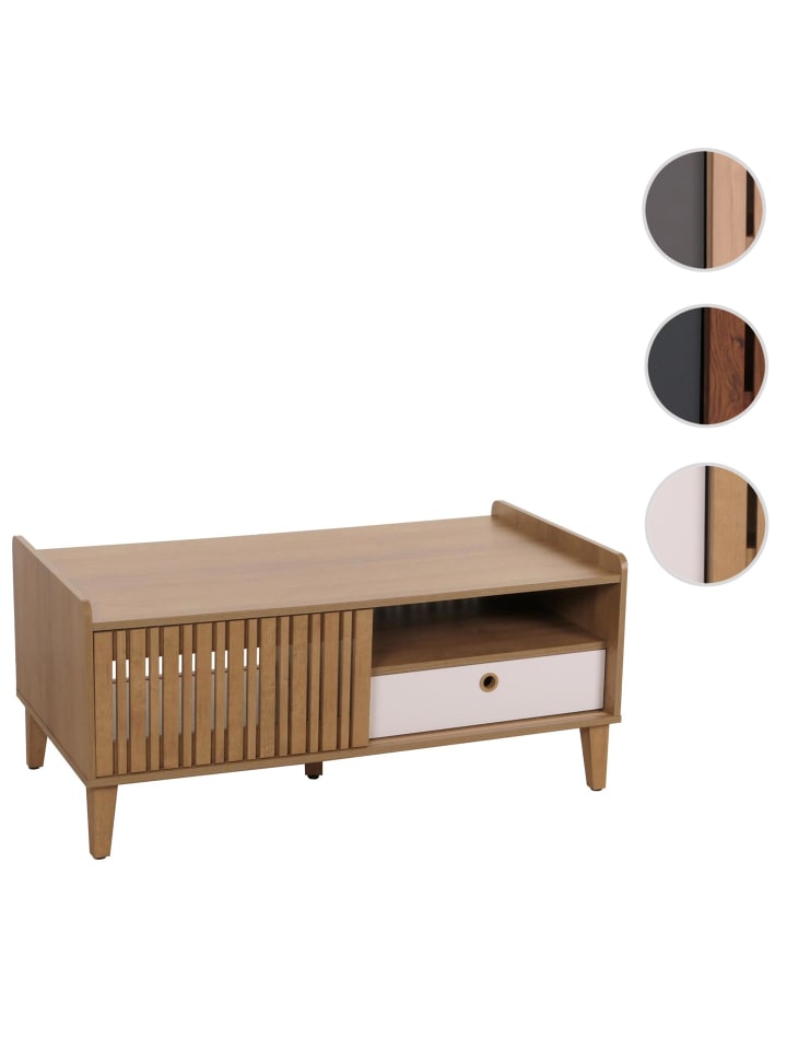 MCW Couchtisch M48, Natur, Schublade weiß günstig kaufen onesize
