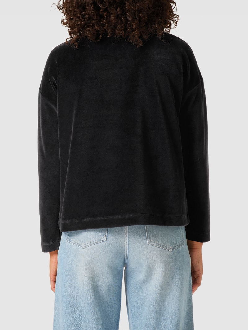 Sweatshirt mit Rollkragen Modell 'Greto' in schwarz