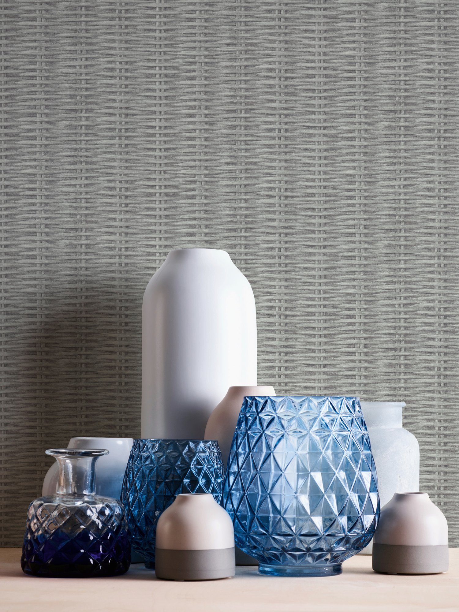 living walls Vliestapete New Walls Romantic Dream in Bast Optik, uni, Tapete Holzoptik