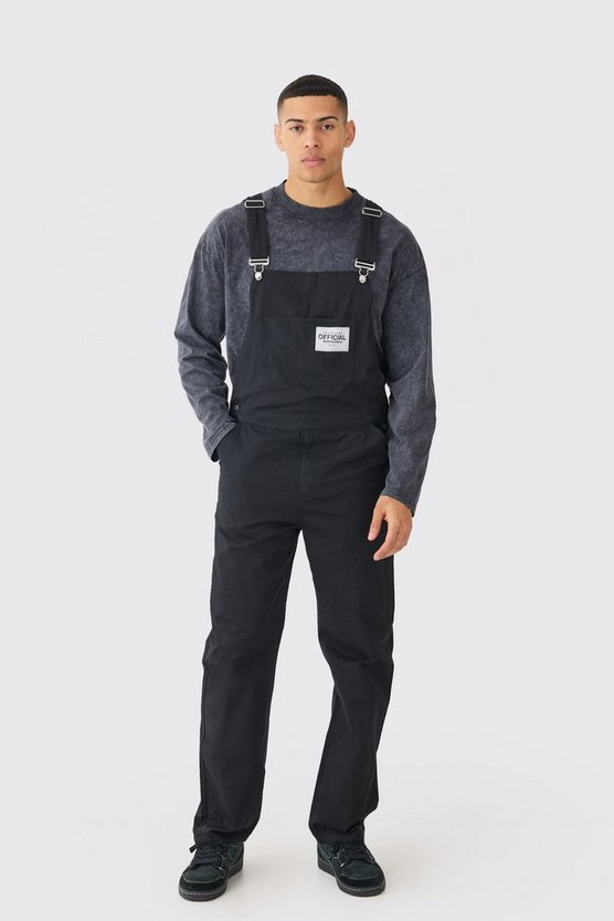 Lockere Twill Official Twill-Latzhose