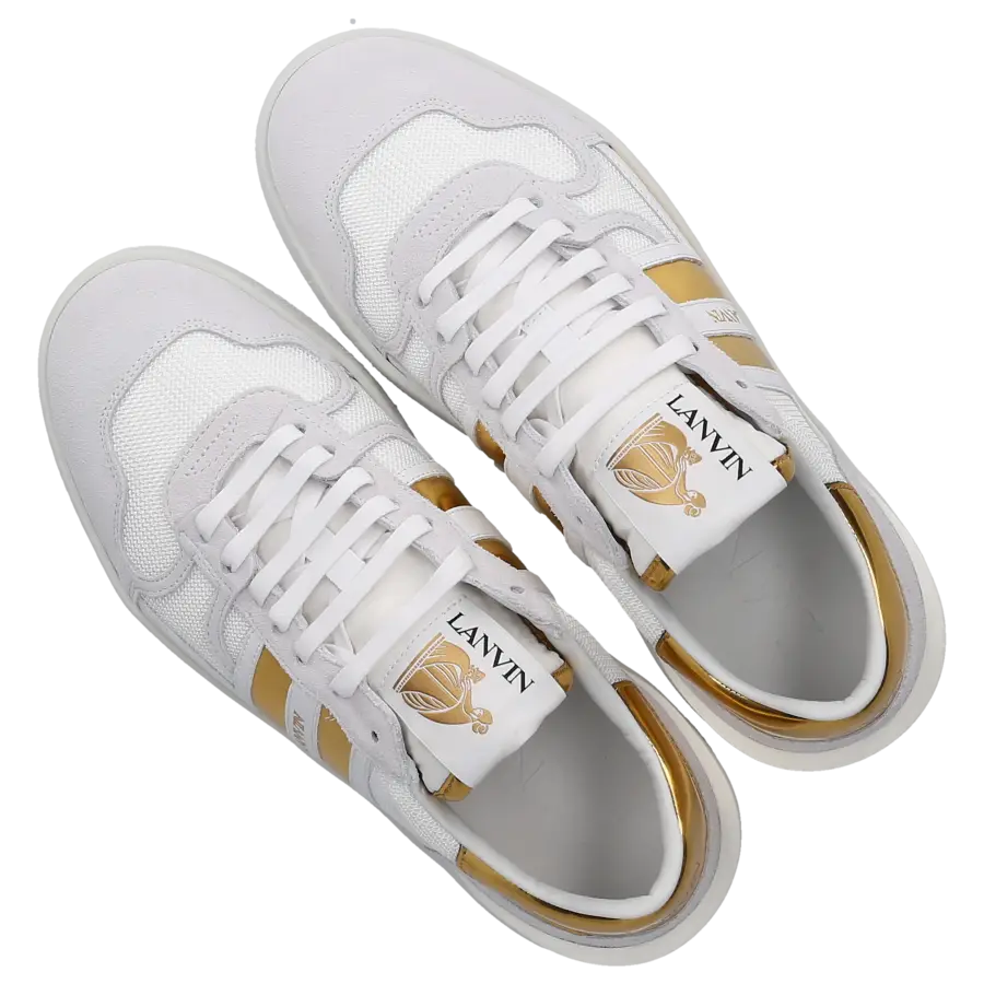 Lanvin - Sneaker low MESH CLAY Veloursleder - weiß
