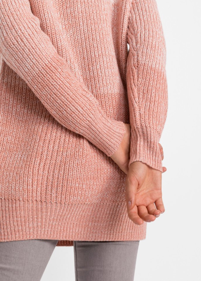 Rollkragenpullover mit Farbverlauf