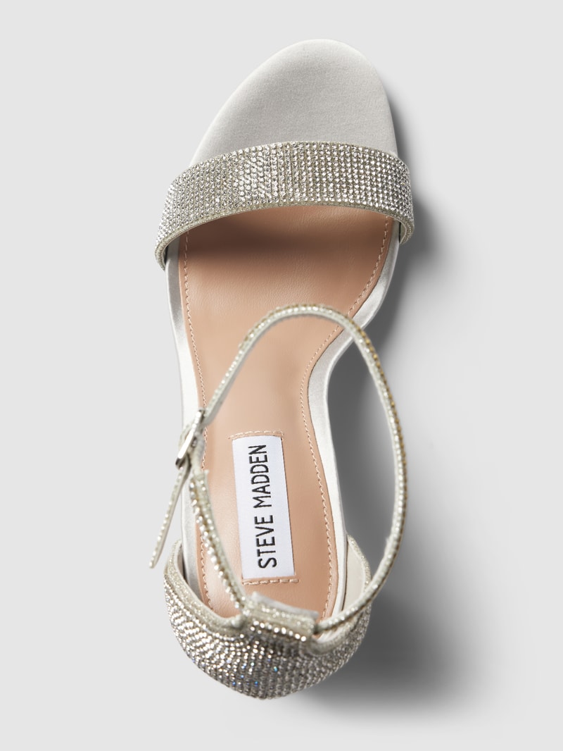 Sandalette mit Strasssteinbesatz Modell 'CARRSON' in silber