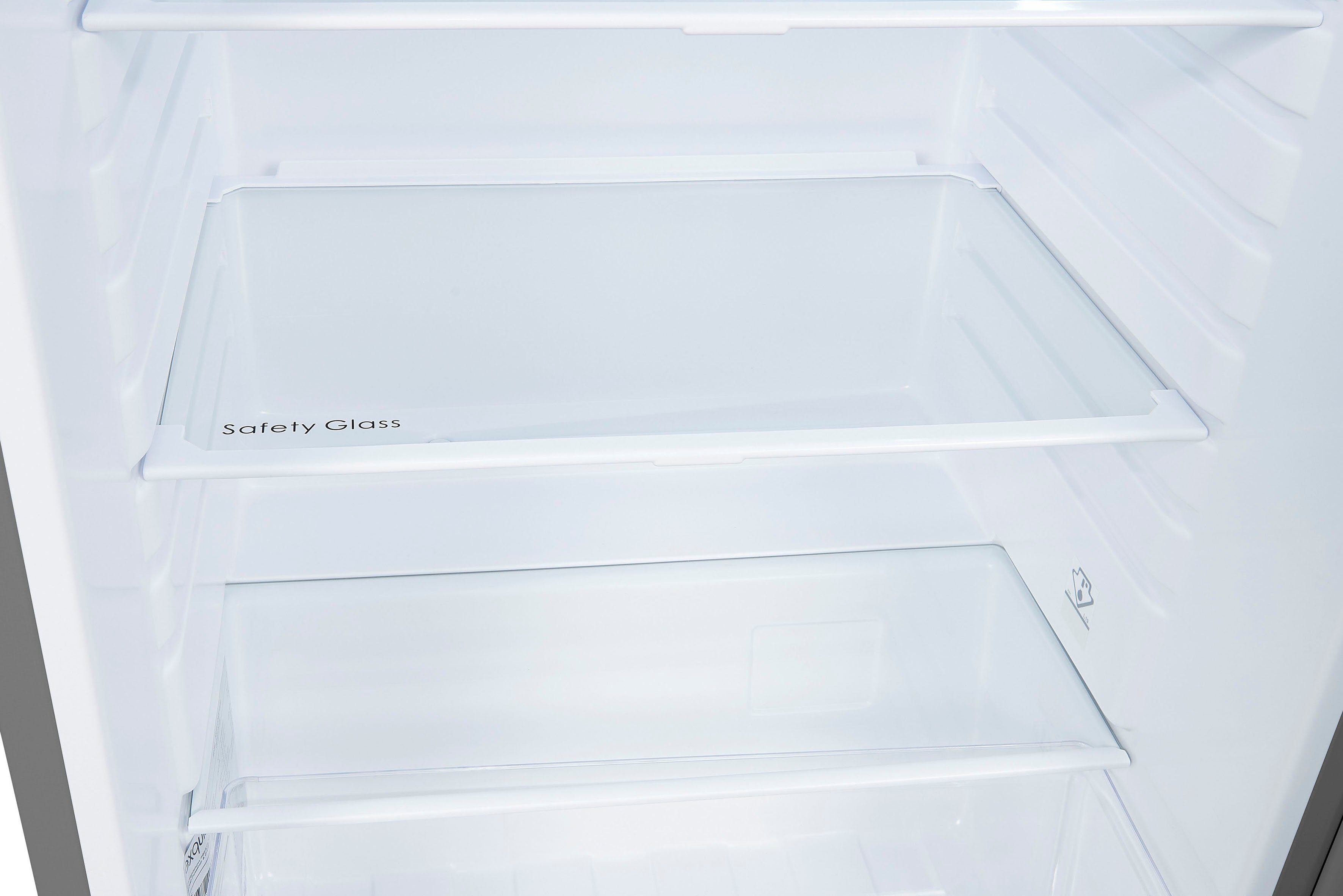exquisit Kühlschrank KS16-V-H-040E inoxlook, 85,5 cm hoch, 55 cm breit