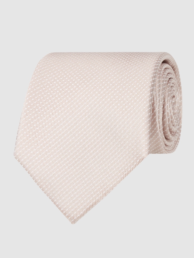 Seidenkrawatte mit Allover-Muster in beige