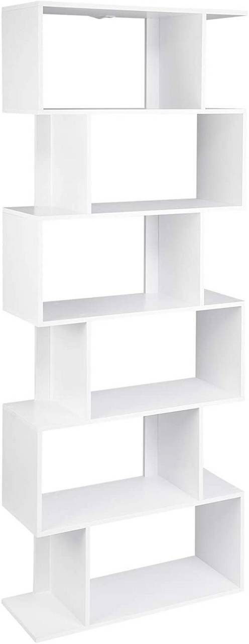 Woltu Bücherregal, 1-tlg., 6 Fächer, Holzwerkstoff, 60x160x23,5 cm(BxHxT)