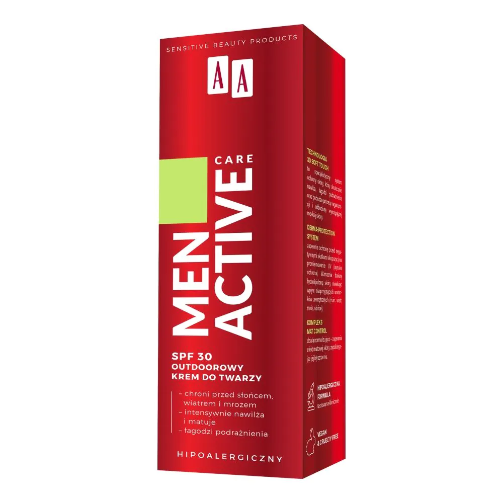 AA Men Active Care krema za lice za vanjsku upotrebu SPF 30