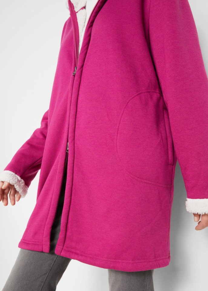 Sweatjacke mit Teddyfell