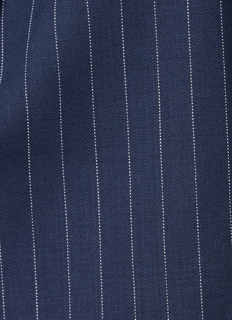 Pantaloni culotte Maje confecționați dintr-un amestec subțire de lână cu dungi