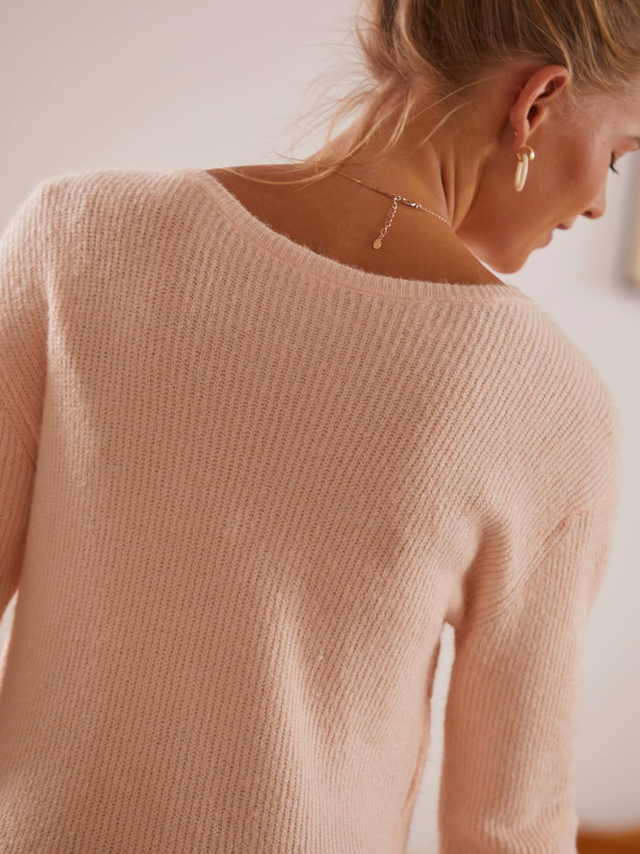 Vertbaudet Wende-Pullover für Schwangerschaft & Stillzeit - grün