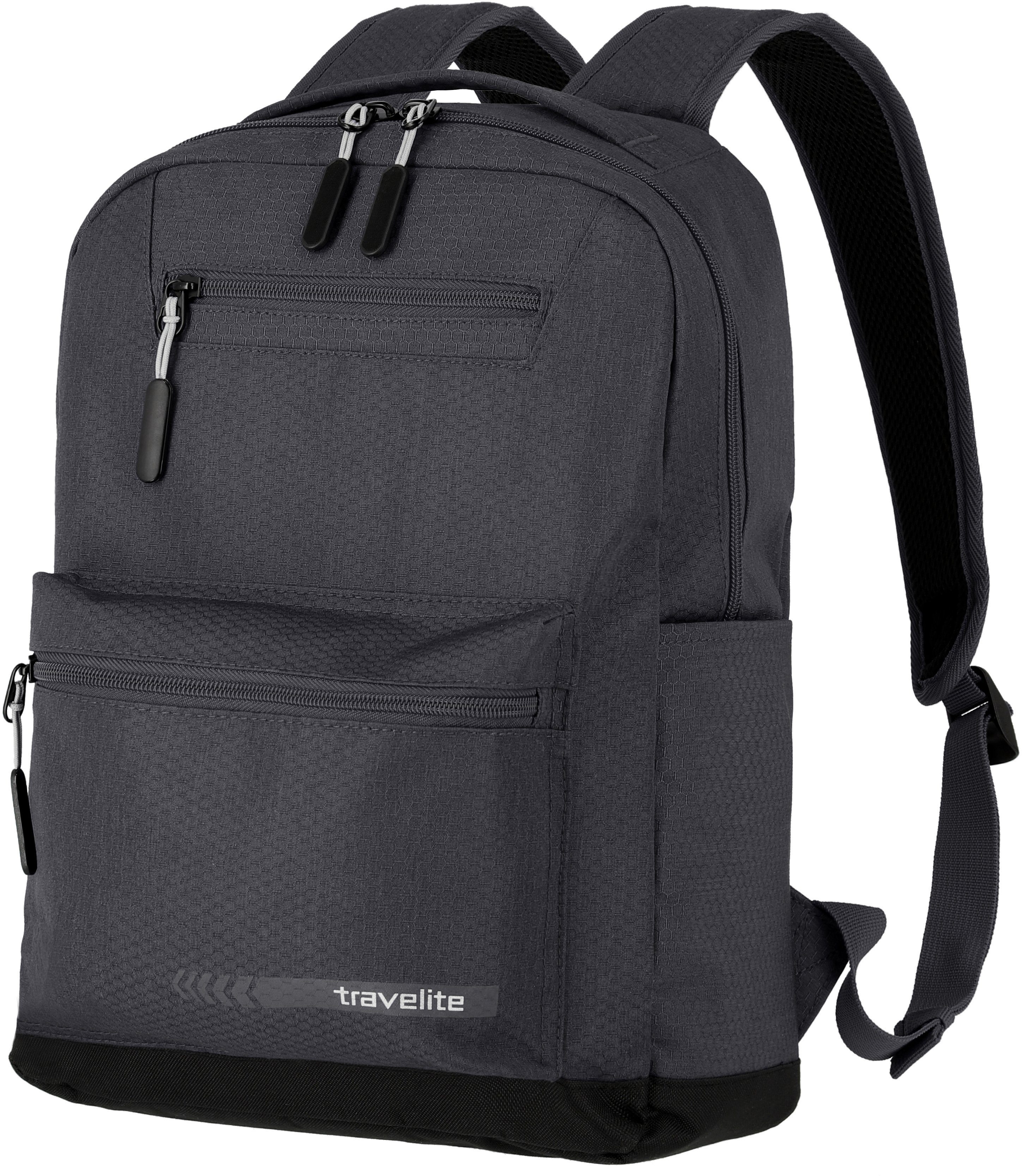 travelite Laptoprucksack Kick Off M, 40 cm, anthrazit, mit 13-Zoll Laptopfach