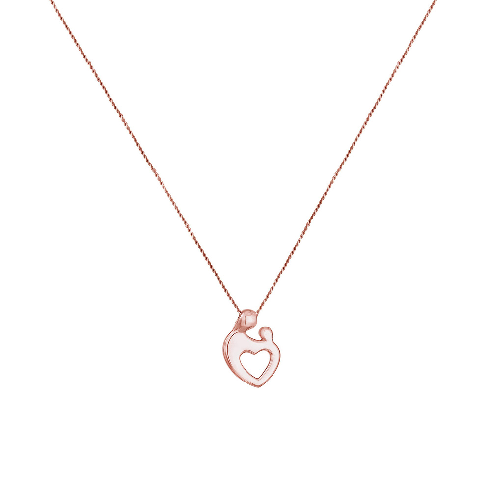 Elli Elli Collier Femmes Mère Enfant Cœur Connexion en Argent Sterling 925 Bijoux