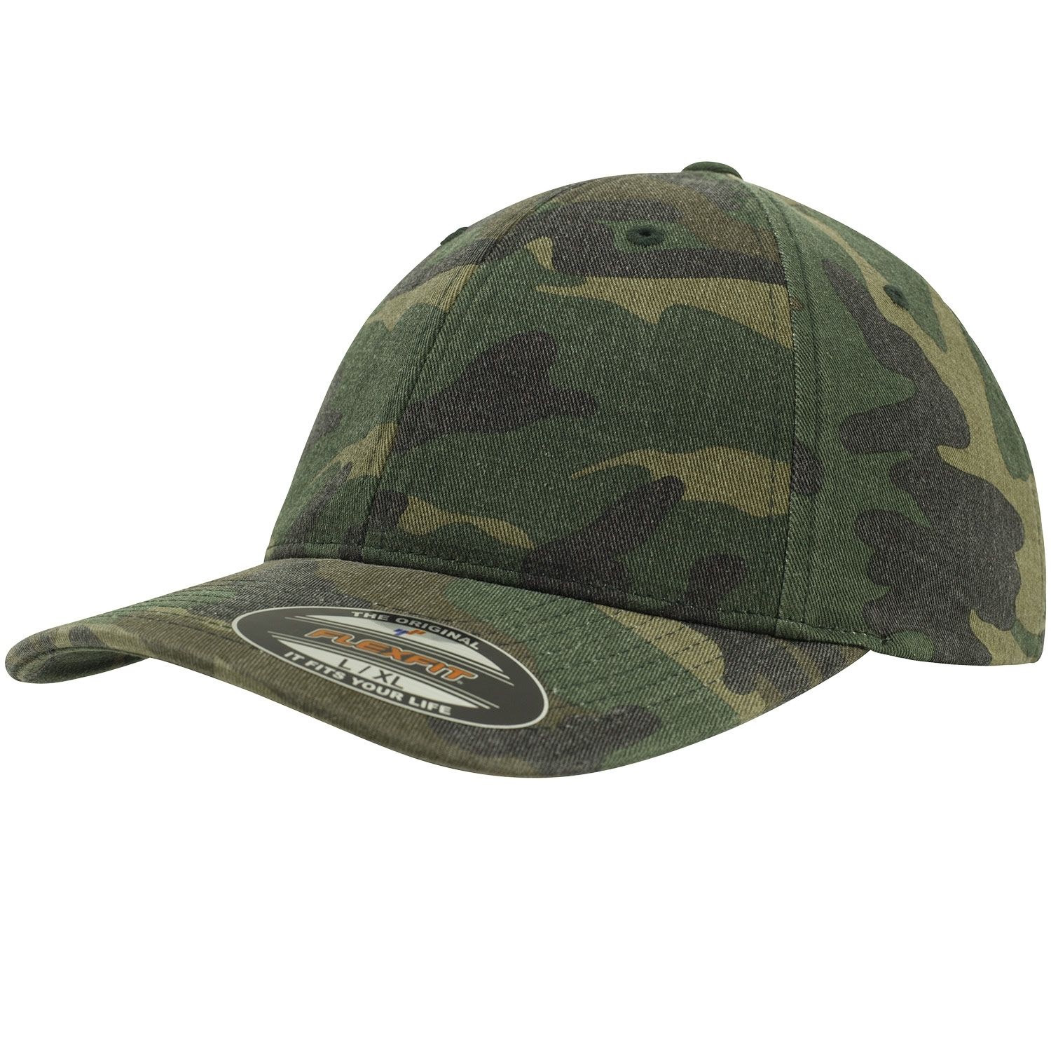 Flexfit Baseball Cap Garment Washed Camo