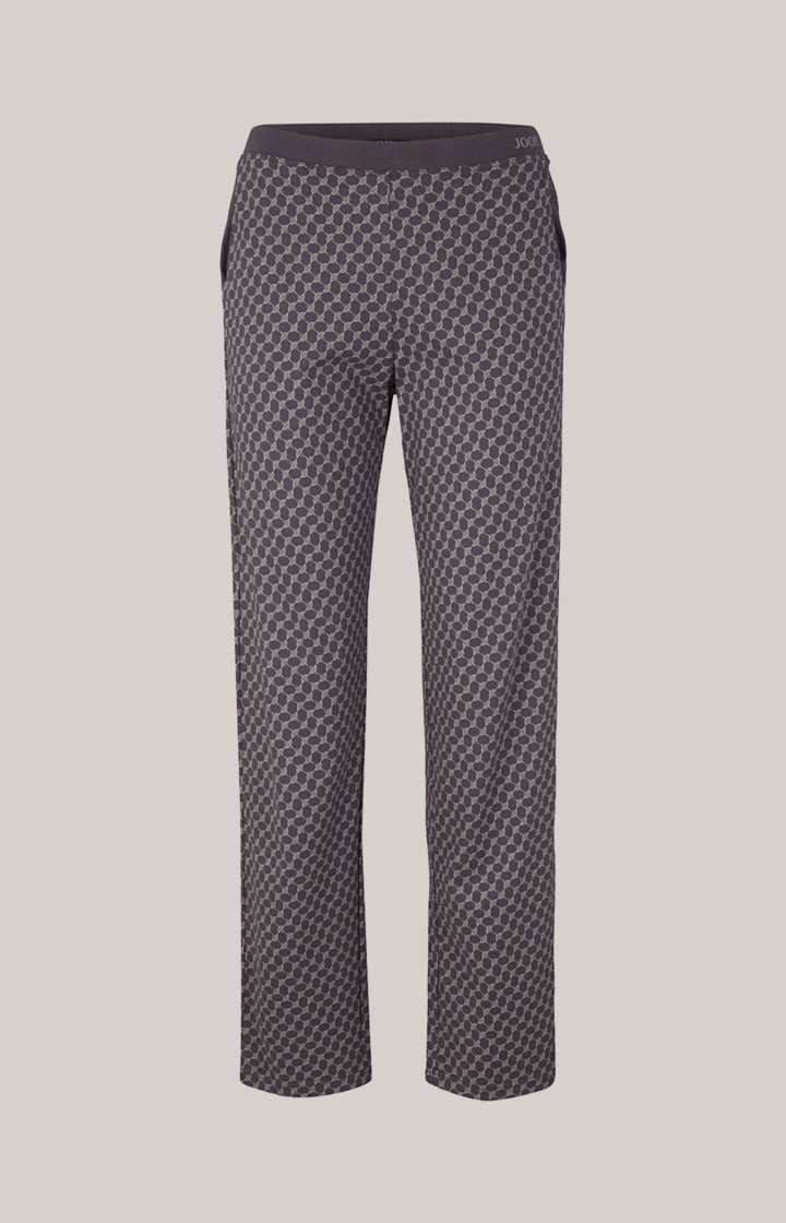 Loungewear Hose in Anthrazit gemustert