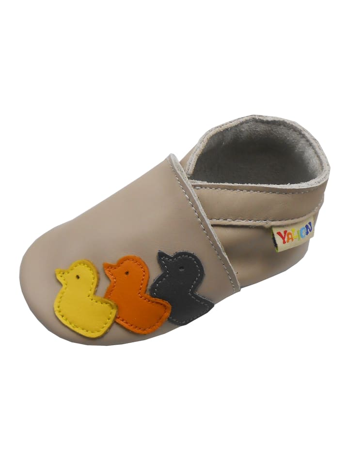 Yalion Leder-Krabbelschuhe 
