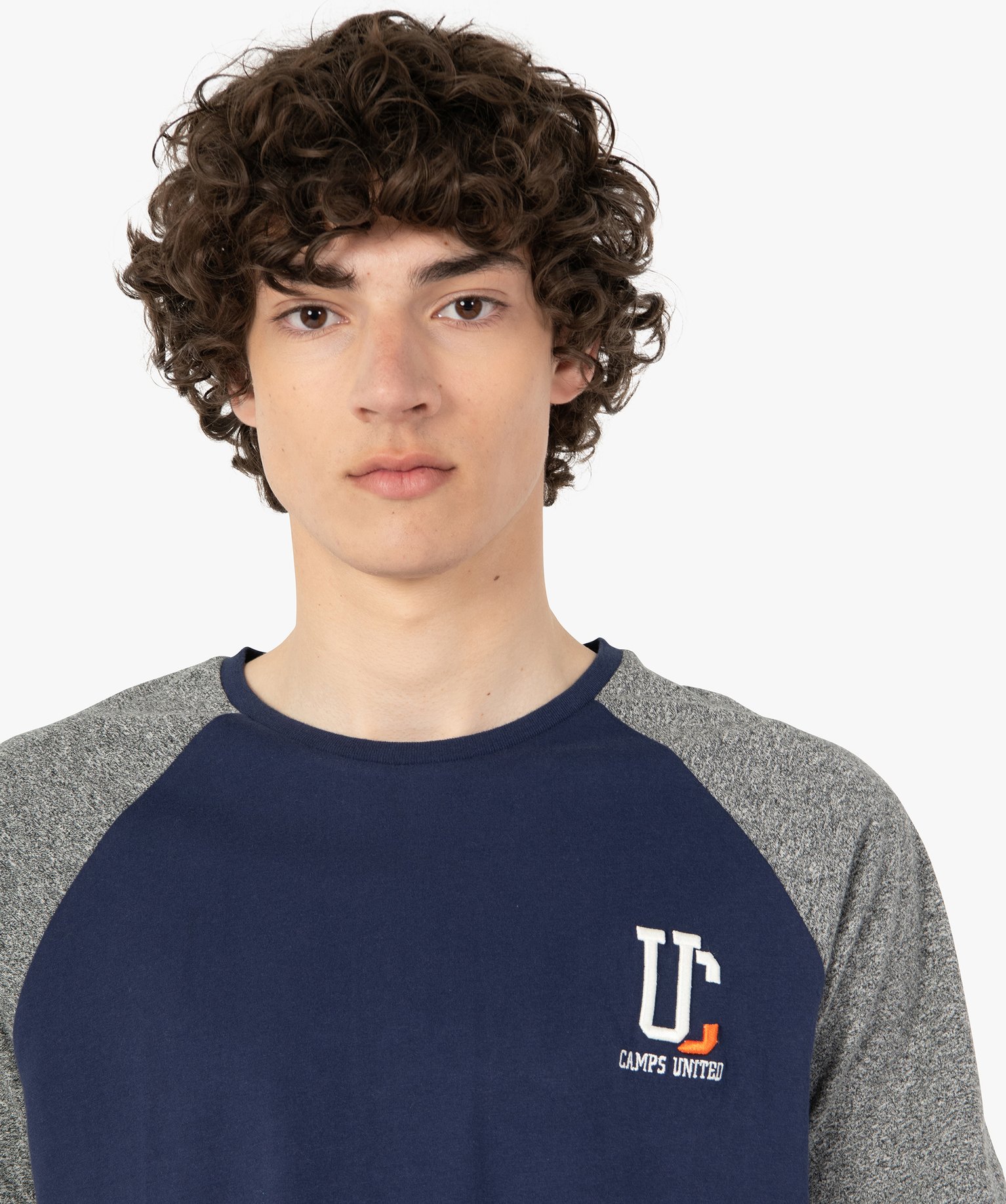 Tee-shirt homme à manches courtes contrastantes – Camps U... bleu | GEMO