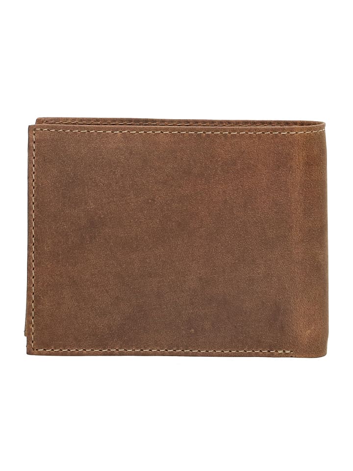 HIDE & STITCHES Leder-Geldbörse in Hellbraun - (B)12 x (H)9,5 x (T)2 cm günstig kaufen onesize